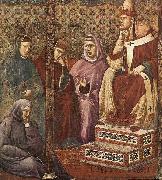 St Francis Preaching before Honorius III Giotto